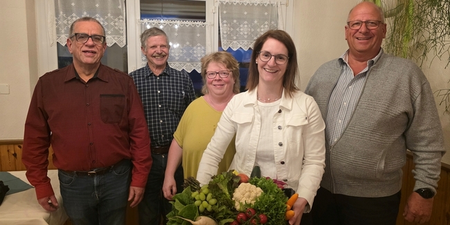 Vorstand der FDP-Ortspartei Eschenbach mit der geehrten zurücktretenden Gemeinderätin Karen Peier (2.v.r.).