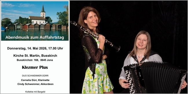 Cornelia Dürr und Cindy Schwemmer laden zur Abendmusik ein.