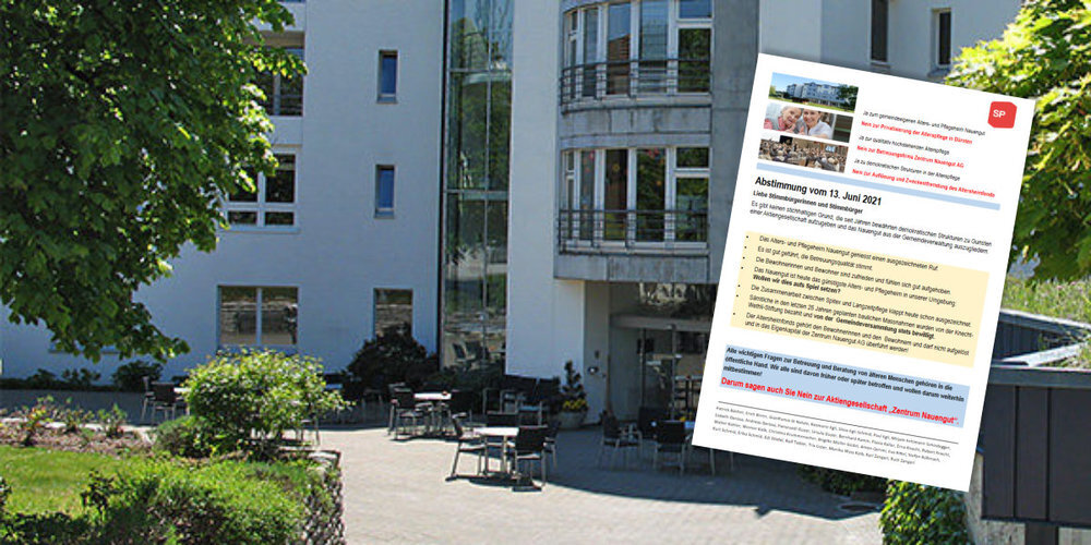 Die Gemeinde Dürnten stellt Aussagen aus dem SP-Flyer richtig.