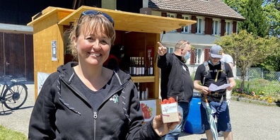 Frische Erdbeeren gab es bei Lehner Früchte.