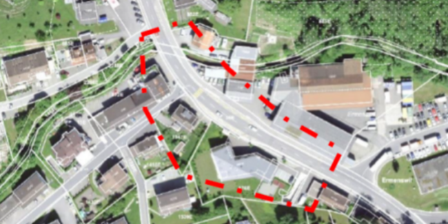 Teilstrassenplan Rössliweg Ermenswil.