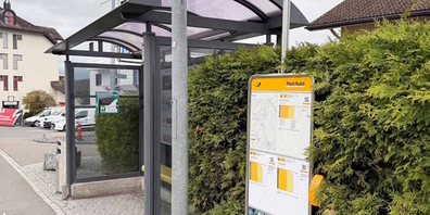 Die beiden Postauto-Haltestellen beim Gauenhof mitten im Dorf Gommiswald werden während den Bauarbeiten vorübergehend nicht bedient.