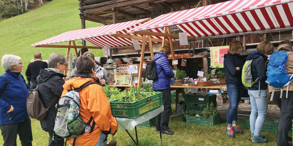 Impression des Bergfrühlingsmarkts in Schuders.