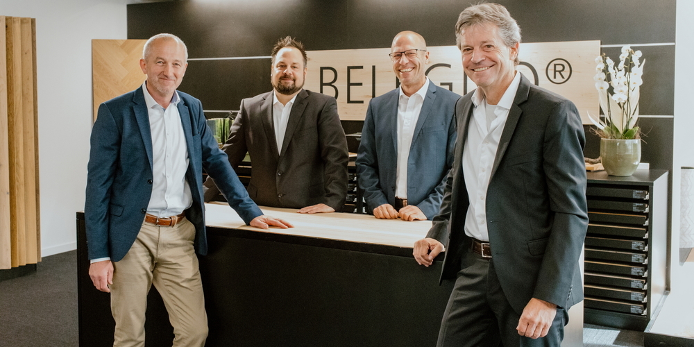 Die Belcolor-Geschäftsleitung: Peter Jud, Joel Schneider, Robert Engel, Patrick Meier