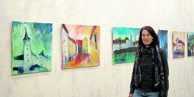 Die Künstlerin und Urban Sketcherin Silvia Todesco lud am 5. Dezember zu ihrer Vernissage der Ausstellung «Schaffhausen im Blick» ein. 