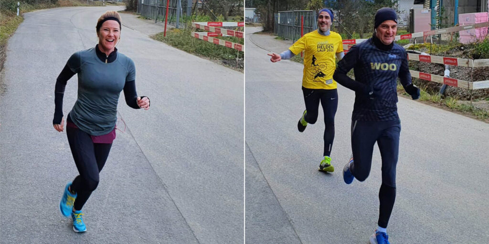 Eine kleine Gruppe der WhatsApp Runners Schaffhausen lief den virtuellen Staaner Stadtlauf auf der flachen Rundstrecke im Herblingertal rund um den Lipo-Park. 