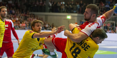 Der ehemalige Kadetten-Spieler erzielte in der BBC-Arena vier Tore. (Archivbild)