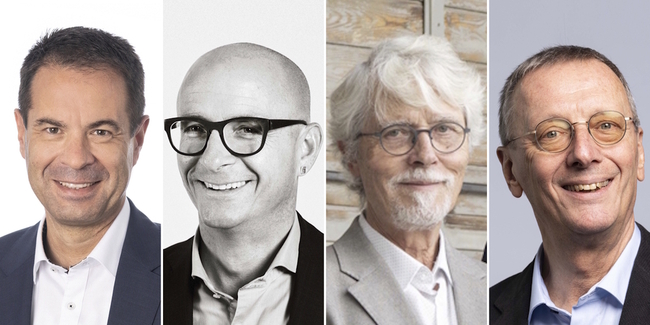 (v.l.) Mesut Schmid und Patrik Hämmerle ersetzen im Verwaltungsrat der Gebäudeversicherung St.Gallen Markus Häne und Rolf Cristuzzi.
