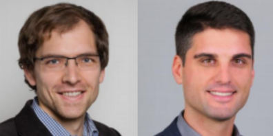 Links Basil Oberholzer, jetziger Kantonsrat; Rechts Daniel Bosshard, Präsident der Grünen St.Gallen