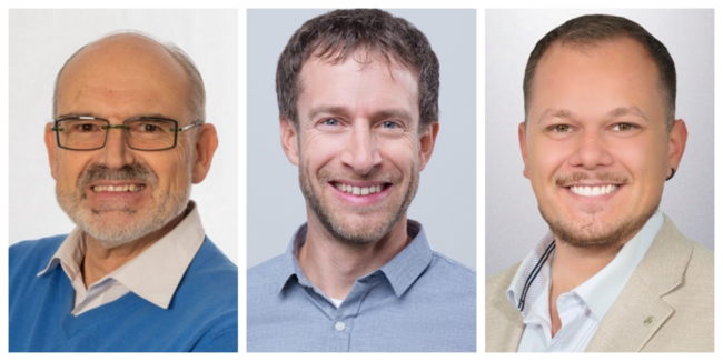 v.l. Ruedi Müller, Daniel Buschor, Martin Dilla