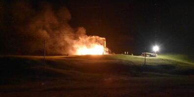 Beim Eintreffen der Rettungskräfte stand die Scheune in Wildhaus bereits in Vollbrand.