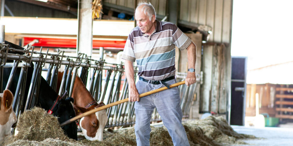Die Arbeit auf dem Hof war für den Buchemer Gemeindepräsidenten Rudolf Tappolet stets ein guter Ausgleich zur Politik. 