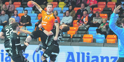 Der Ligakonkurrent und Meisterschaftsmitfavorit Pfadi Winterhur (in Schwarz) tritt morgen Mittwoch zum Testspiel an. 