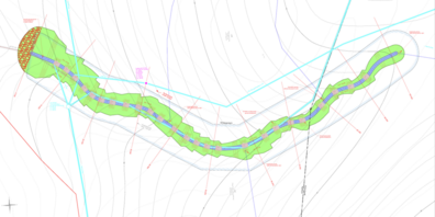 Situationsplan Wasserbauprojekt Rotfarbkanal.