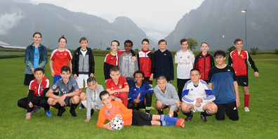 Das Juniorenteam Db vom FC Landquart trainiert auch bei Regen.
