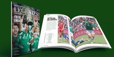 Auf 52 Seiten hält der LEADER die emotionalsten Momente, die Helden und die schönsten Bilder des FCSG-Cuptriumphs fest.