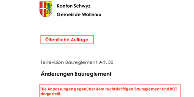 Die Ergänzung des Wollerauer Baureglements wurde angenommen.