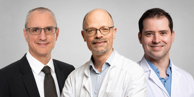 Nicolaus Andratschke (Radio-Onkologie), Patrick Roth (Neurologie) und Philipp Kohler (Infektiologie).