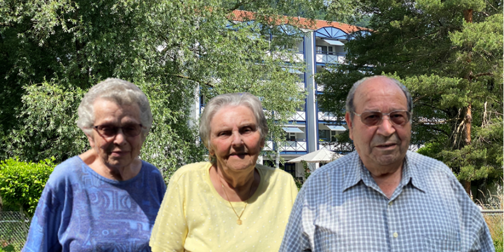 Diese drei Bewohner vom Alters- und Pflegeheim Hof Haslach in Au haben die Pandemie überstanden.