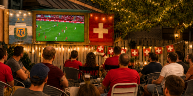 Fussball-WM im Ahoi-Garten.
