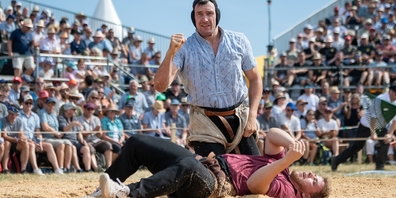 Damian Ott sichert sich einer von sechs Ostschweizer Kränzen auf dem Weissenstein