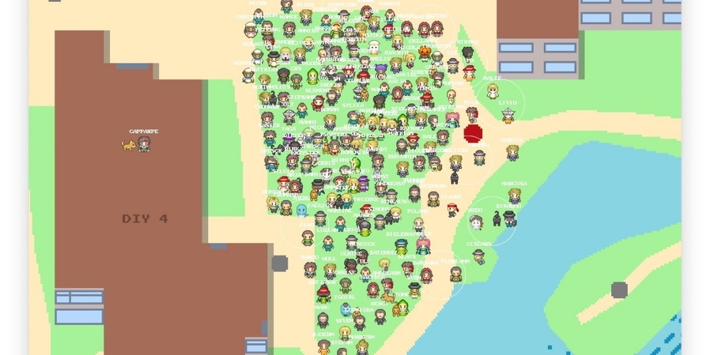 Mit dem Avatar an der FOSSGIS-Konferenz: Die Teilnehmenden waren online dabei – auch am Gruppenfoto.