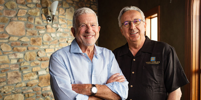 Hans Nef (links) besass in Kalifornien ein grosses Weingut. Foto: winewarehouse.com