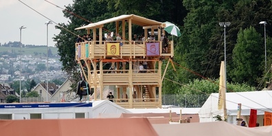 Tower im Kantonslager Tatzä der Pfadi St. Gallen-Appenzell in Jonschwil.