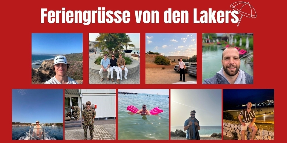 Ferienbilder (v.l.n.r.): Taylor Moy; Marc Diethelm, Janis Embacher und Robin Bisig; Alessandro Segafredo; Fabian Maier; Yannick-Lennart Albrecht; Valentin Hofer; Gian-Marco Wetter; Mauro Dufner; Melvin Nyffeler.