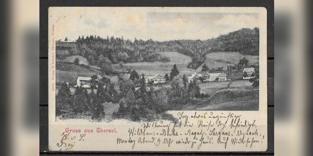 Dieses Jahr geht's nach Ebersol. Postkarte von 1902.