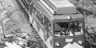 Die Bahn von Rheineck SG nach Walzenhausen AR fährt seit 1896. Im Bild eine Aufnahme aus dem Jahr 1992. (Archivbild)