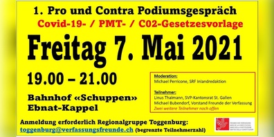 Plakat zur Einladung am 7. Mai 2021.