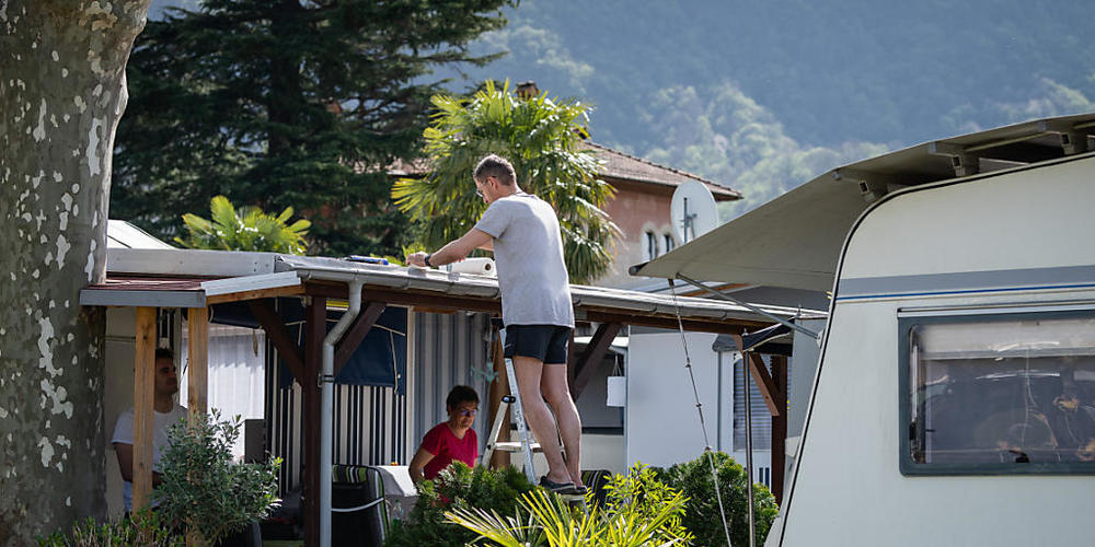 Zum Saisonstart an Ostern ausgebucht: Der TCS-Campingplatz Monte Generoso in Melano TI. (Archivbild)