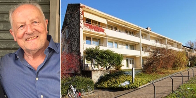 Peter Röllin und das bald leerstehende Pflegezentrum Meienberg.