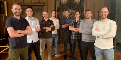v.l.n.r.: Thierry Gasser, Mihajlo Mrakic, Jonathan Meier, Markus Achermann, Jan Grob, Roger Megert, Dennis Grob, Dario Grassi