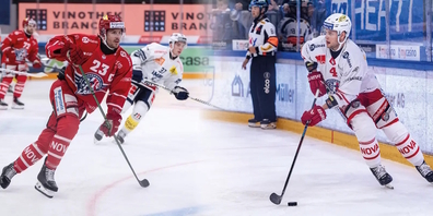 Während der mehrwöchigen verletzungsbedingten Abwesenheit von Nico Dünner (l., Nr. 23) übernimmt Jacob Larsson (r., Nr. 4) als Captain der Lakers.