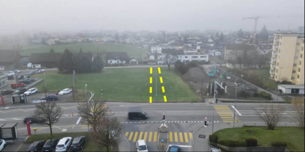 Projektierte Verbindung ab St. Gallerstrasse / Bollwies-Kreuzung zur Porthofstrasse.