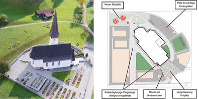 Der Friedhof Jenaz wird neu und behindertengerecht gestaltet. 