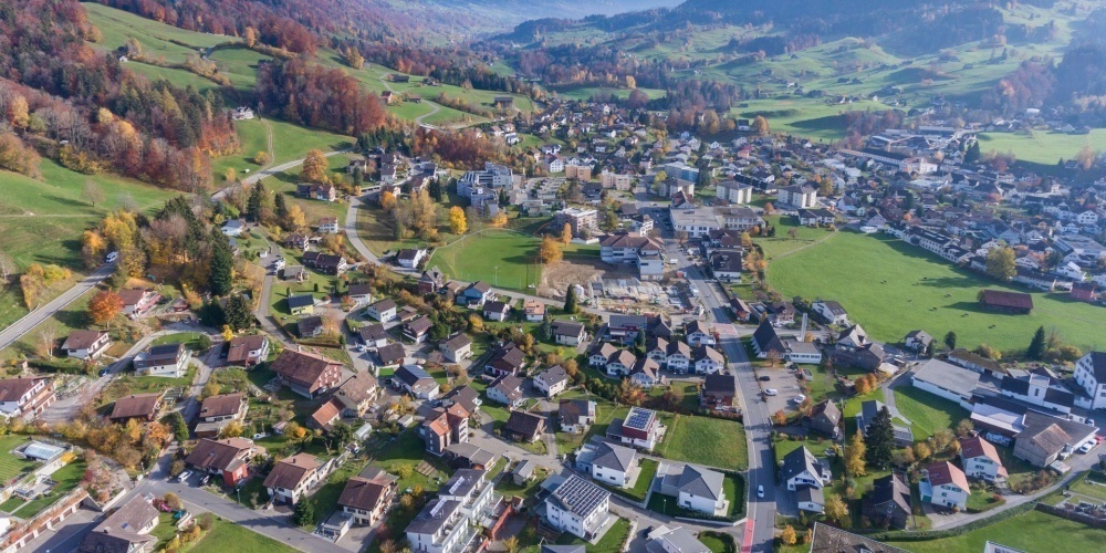 Ebnat-Kappel im Toggenburg aus der Luft. (Archivbild)