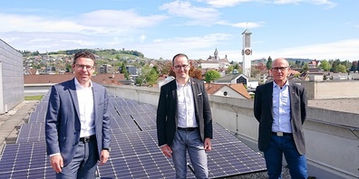 Die Spitze der TBW: v. l. Marco Huwiler (Geschäftsleiter), Andreas Breitenmoser (Stadtrat, Departement Versorgung & Energie) und Goar Schweizer (Kaufm. Leiter).