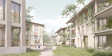 Das Projekt schafft mehr Wohnraum an zentraler Lage und leistet einen Beitrag zur nachhaltigen Innenentwicklung im Stadtgebiet. (Visualisierung)