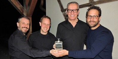 Die vier Freunde des Gins:  (v.l.n.r.) Sandro Kläui, Andreas Röst, Alain Bernhard und Markus Gahlinger 