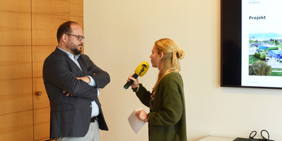 Stadtpräsident Martin Stöckling anlässlich der Medienkonferenz