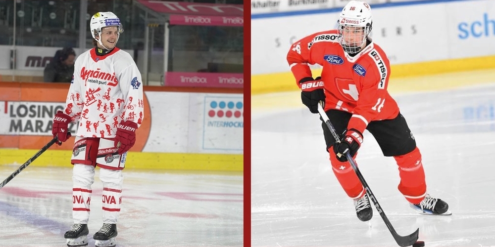 Stürmer Kevin Lindemann (l.) ist per sofort mit einer B-Lizenz zum SCRJ zurück, während Jungverteidiger Flavio Sauser auf die Saison 2026/27 kommt.
