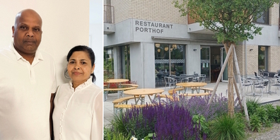 Die Familie Mahathevan (l.) führte bisher erfolgreich das Restaurant Krone in Siebnen und übernimmt nun das Restaurant Porthof (r.) in Jona.