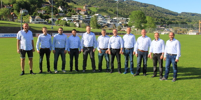 Das OK-Team traf sich am Freitag am eigentlichen Turniertag für ein Foto auf der Altstätter GESA