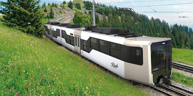 Die Rigibahn ist künftig in klassischem Weiss unterwegs.