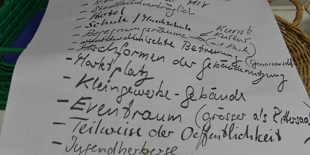 Ergebnis Papier aus einem der sechs Workshop-Gruppen.