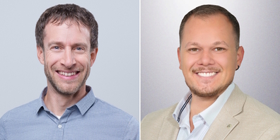 GLP & Grüne Uznach fühlen Daniel Buschor (l.) und Martin Dilla in öffentlichen Hearings auf den Zahn.