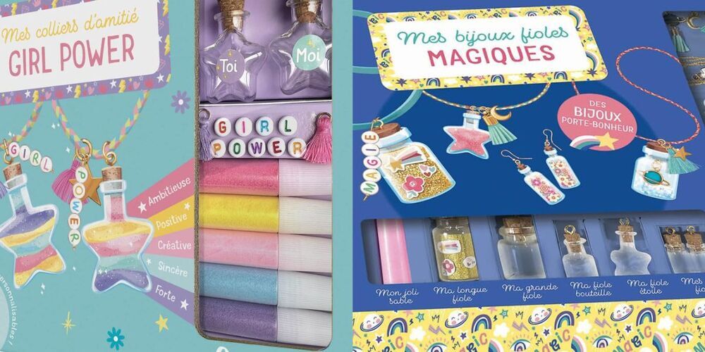 «Mes colliers d’amitié girl power» und «Mes bijoux fioles magiques»
